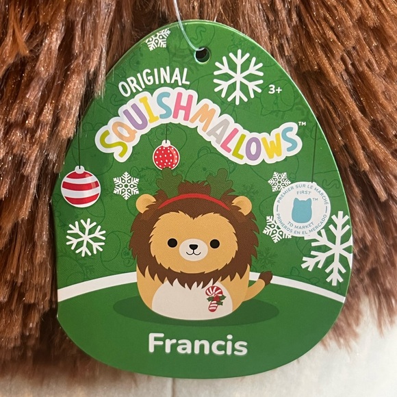 Squishmallows Xmas 2024 Francis FTM Lion Candy Cane Antlers 16” BNWT - Picture 4 of 6